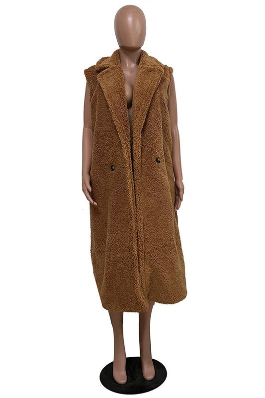 Stilla | Teddy Fleece Vest Jakke