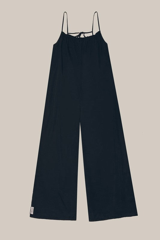 Stilla | Halsudskæring Bred Ben Jumpsuit Romper