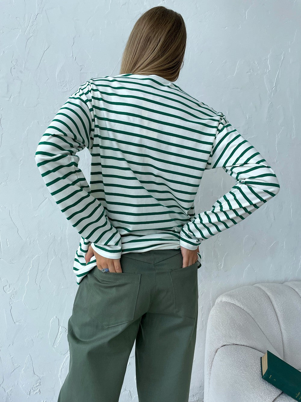 Stilla | Langærmet Stribet Bluse