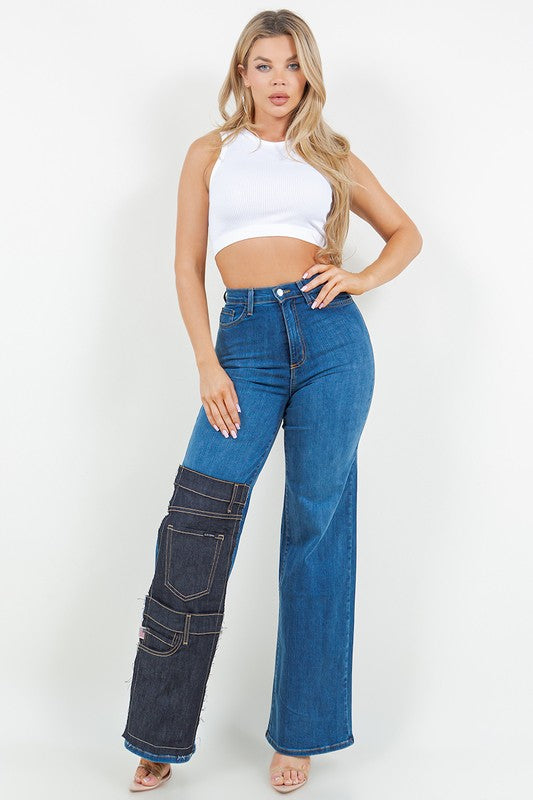 Stilla | Bred Ben Jeans I Mellem Blå