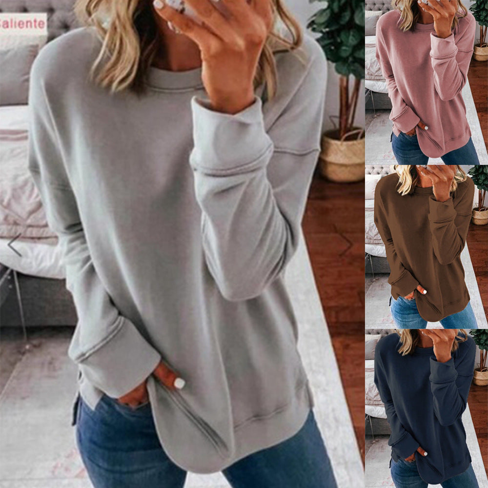 Dame afslappet sweatshirt med struktureret design og dropped shoulders Stilla