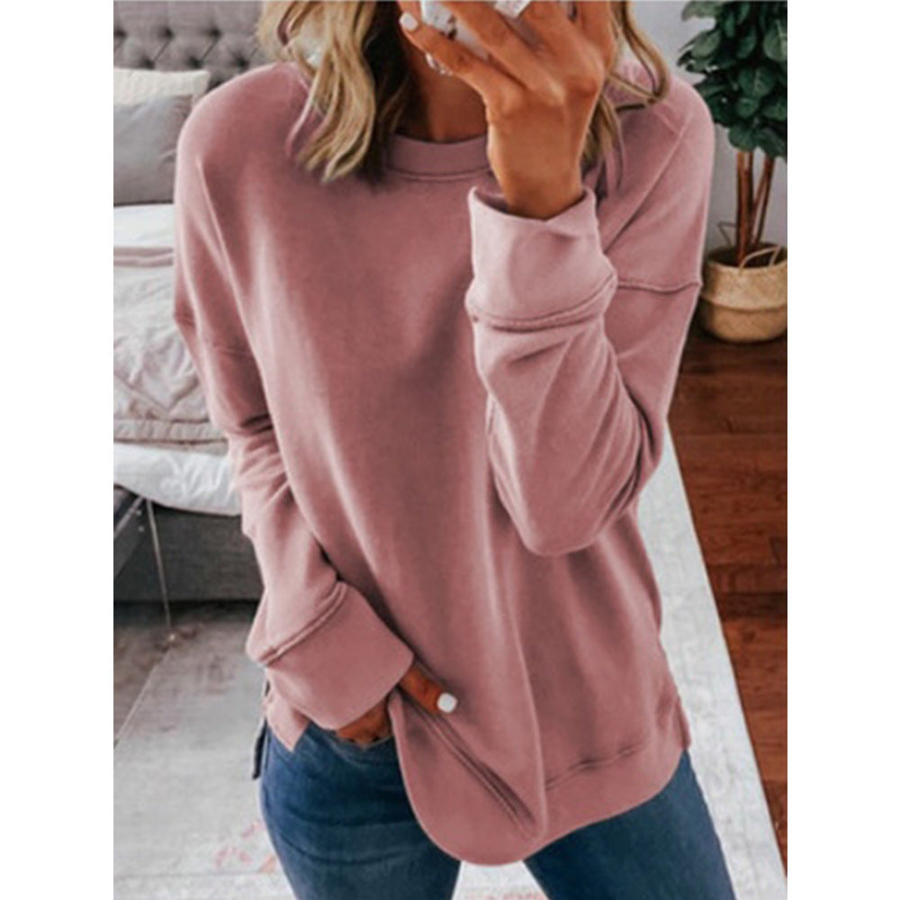 Dame afslappet sweatshirt med struktureret design og dropped shoulders Stilla