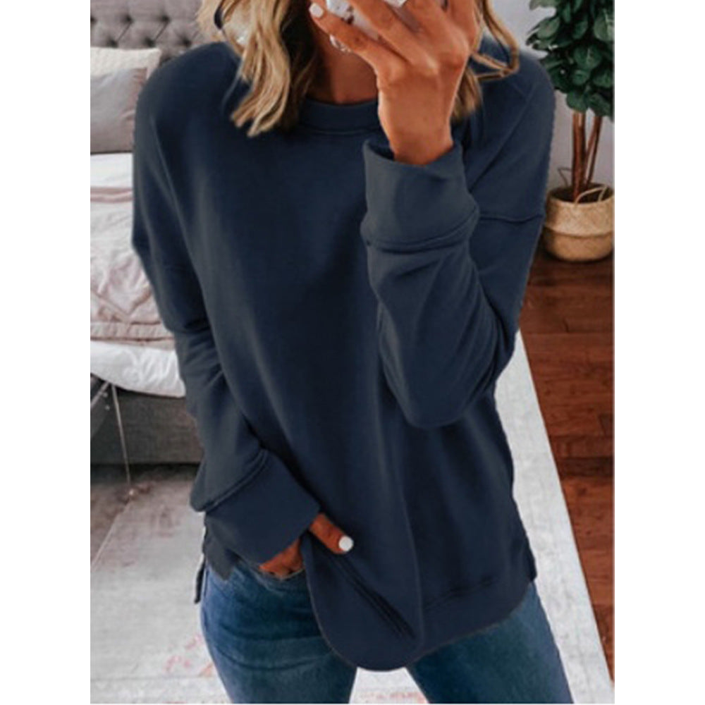 Dame afslappet sweatshirt med struktureret design og dropped shoulders Stilla