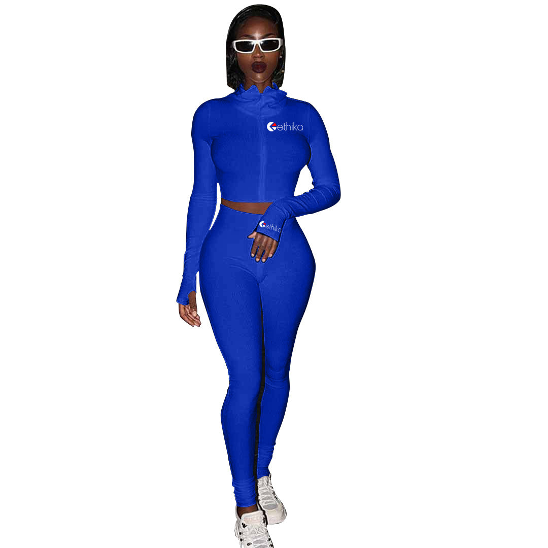 Dame Sporty Ensemble med tætsiddende overdel og leggings Stilla