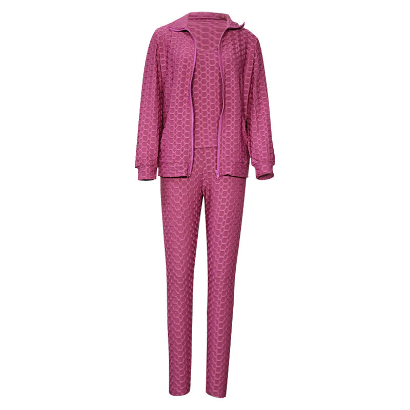 Dame figurtilpasset sport-jumpsuit med innovativ tekstur Stilla