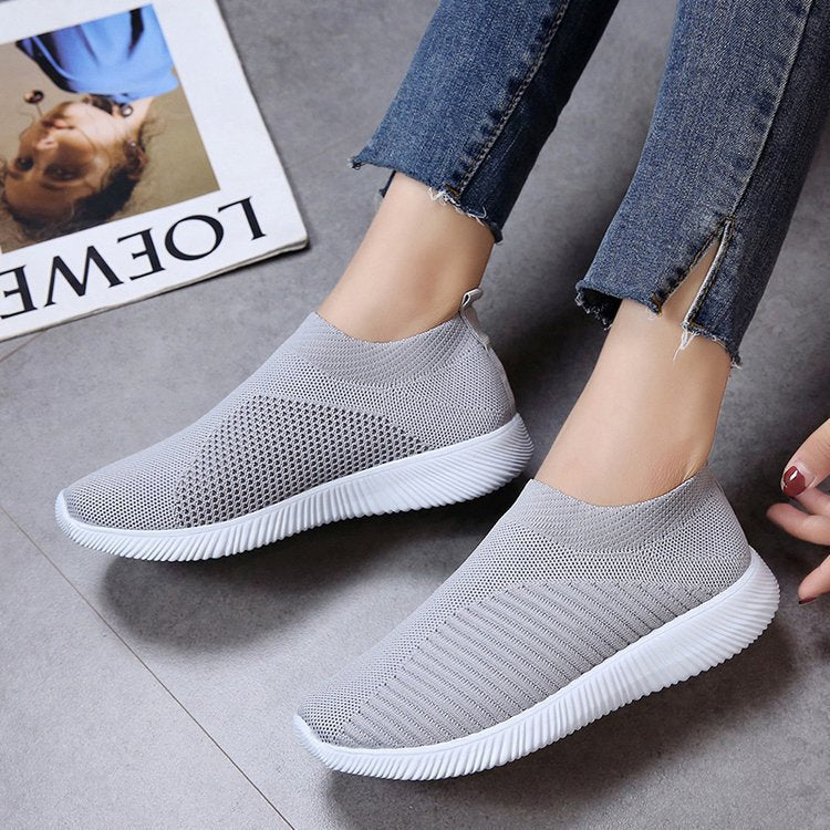 Dame Åndbare Slip-On Sneakers med elastisk Overdel Stilla