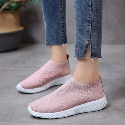 Dame Åndbare Slip-On Sneakers med elastisk Overdel Stilla