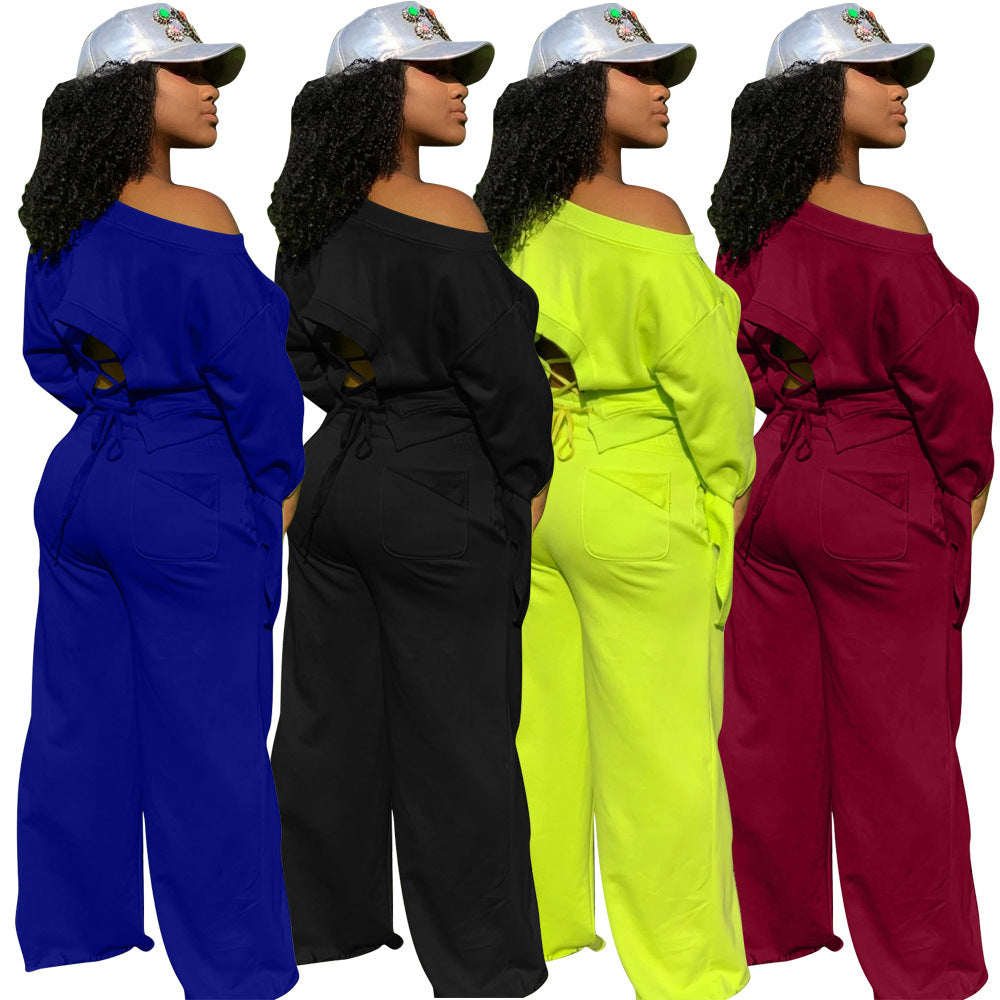 Dame afslappet og moderigtigt fritidssæt med raffinerede detaljer Stilla