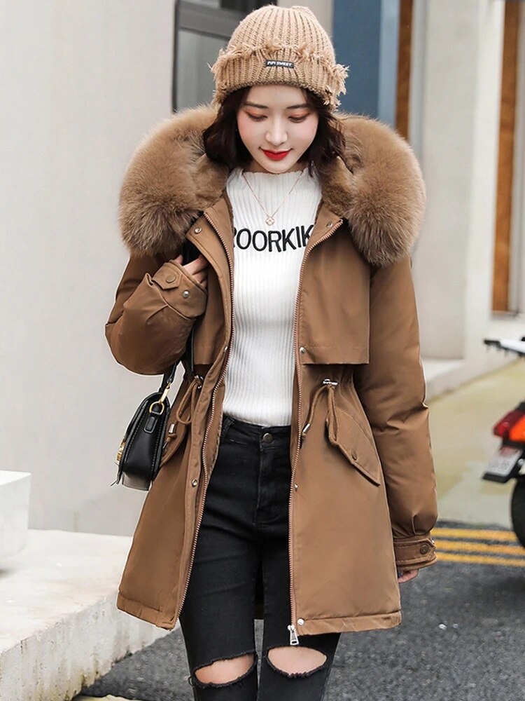 Stilla | Women's Hooded Jacket Warm Quilted Parka Women's Windbreaker Coat