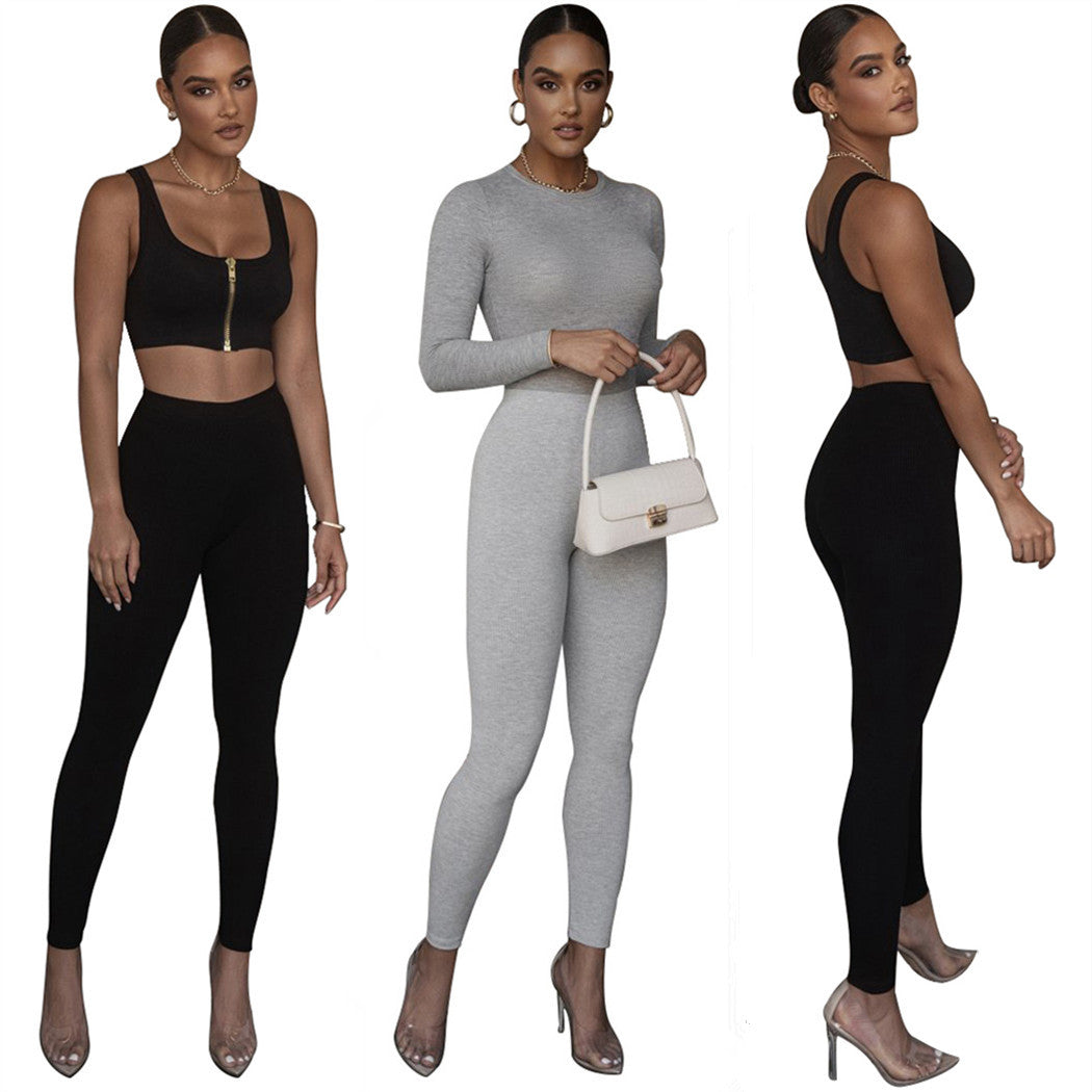 Dame Centreret Langærmet Jumpsuit Stilla