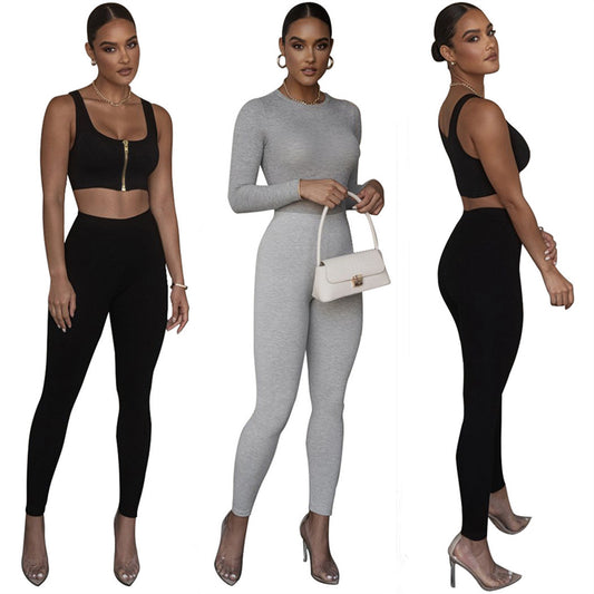 Dame Centreret Langærmet Jumpsuit Stilla