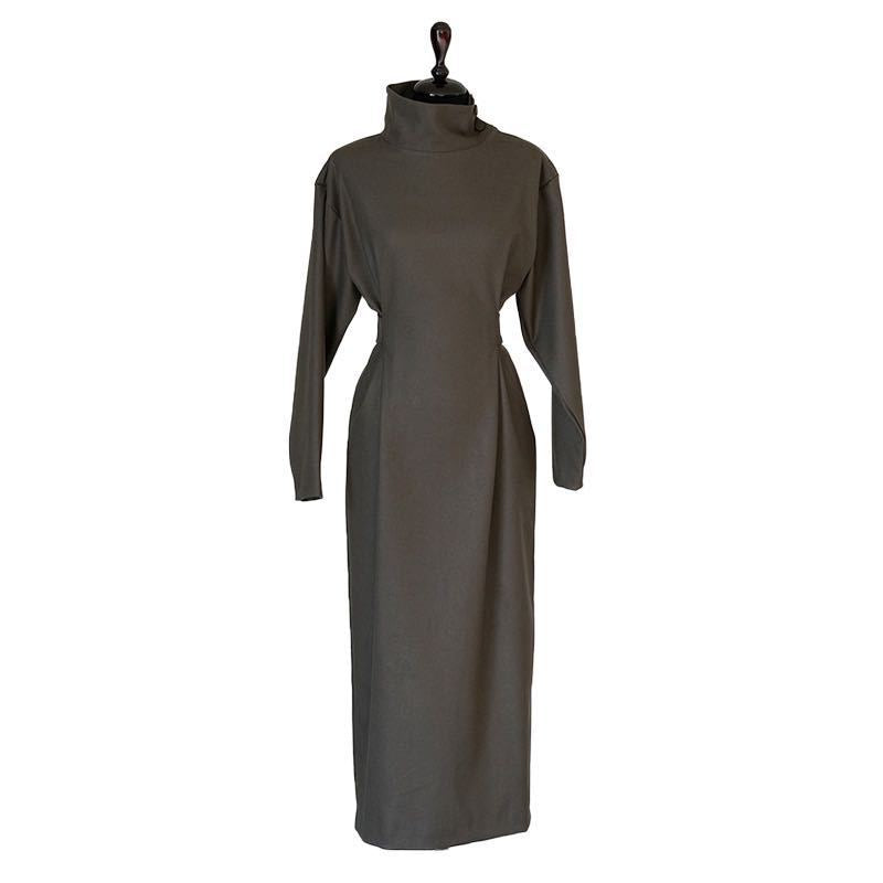 Dame Elegant Højhalset Kjole med Pufærmer Stilla