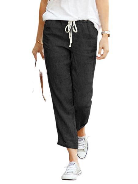 Dame afslappede linnedbukser Stilla