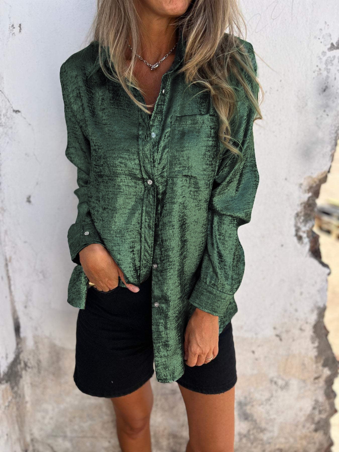 Stilla | Læderlook Casual Med Fold