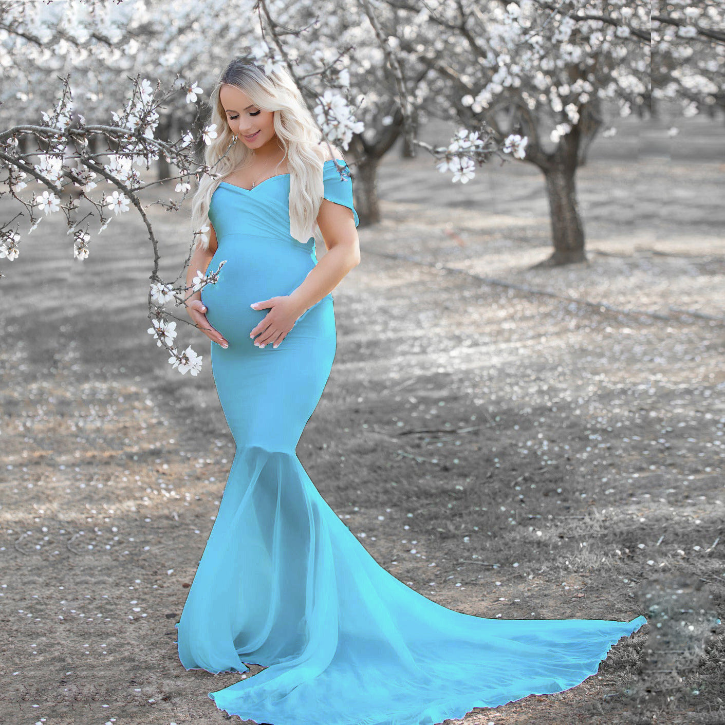 Dame Elegant Havfrue-Graviditetskjole Stilla