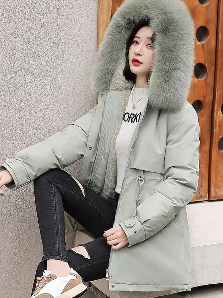 Stilla | Women's Hooded Jacket Warm Quilted Parka Women's Windbreaker Coat