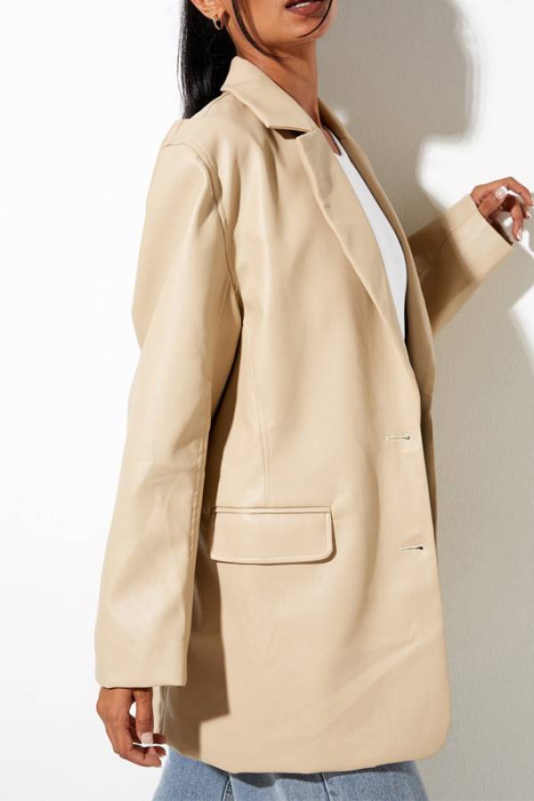 Stilla | Bershka Oversized Blazer I Kunstlæder