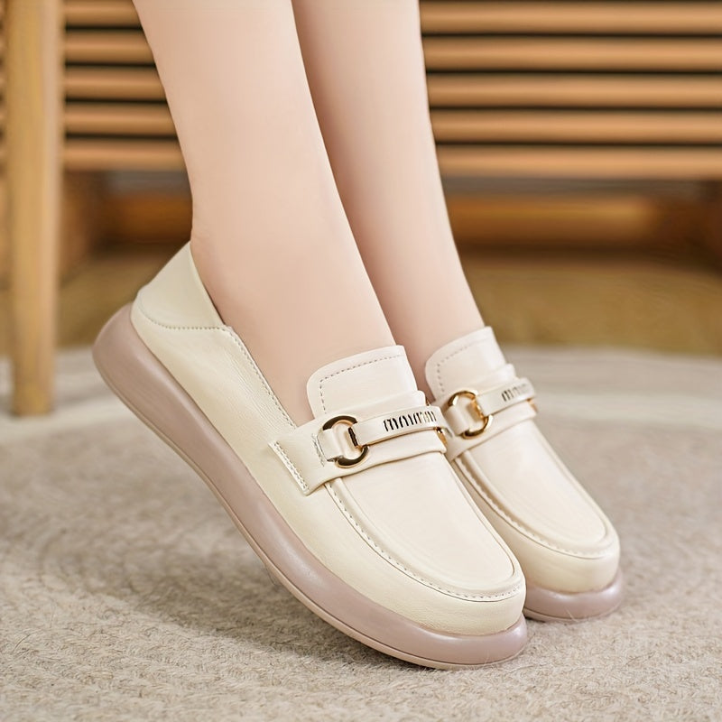 Stilla | Dame Loafer Beige Skridsikre Og Komfortable Slip on Sko