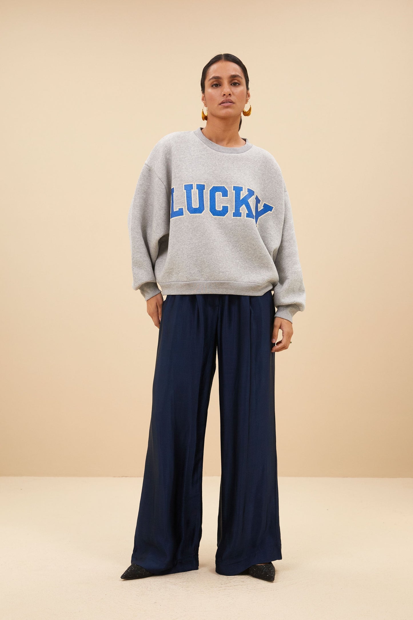 Stilla | Pull Melange Bibi Lucky Sparkle Grå