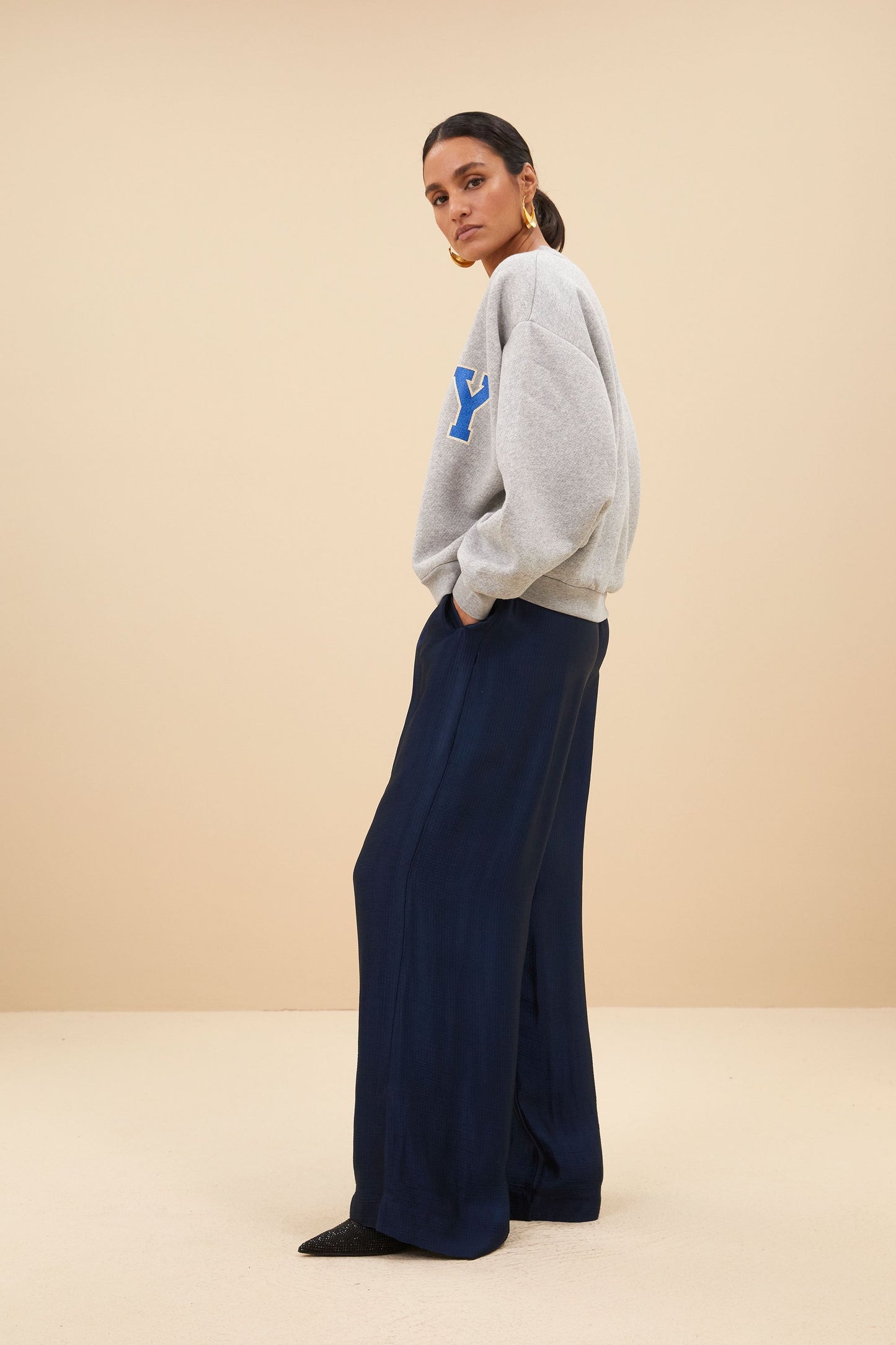 Stilla | Pull Melange Bibi Lucky Sparkle Grå