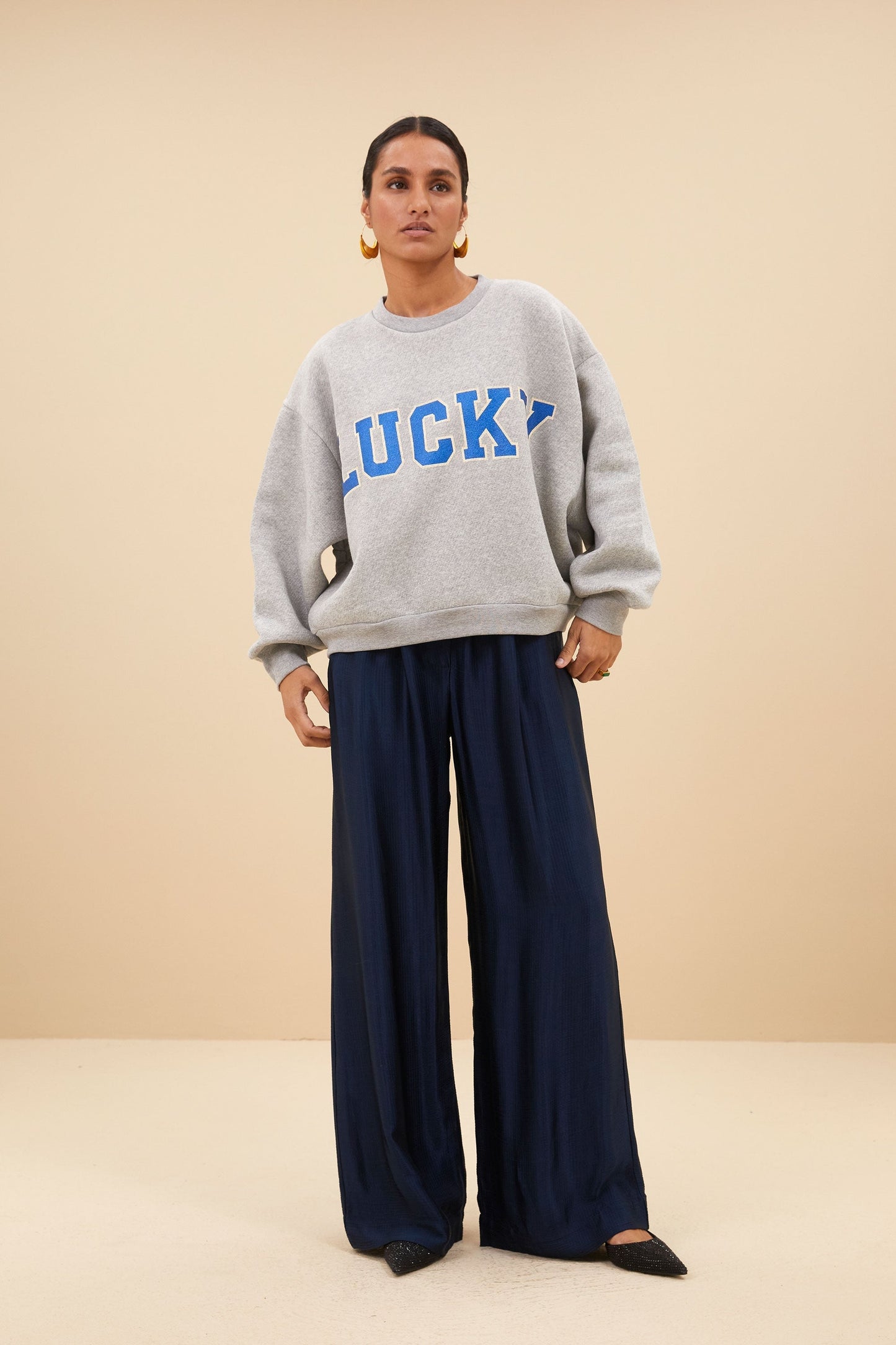 Stilla | Pull Melange Bibi Lucky Sparkle Grå