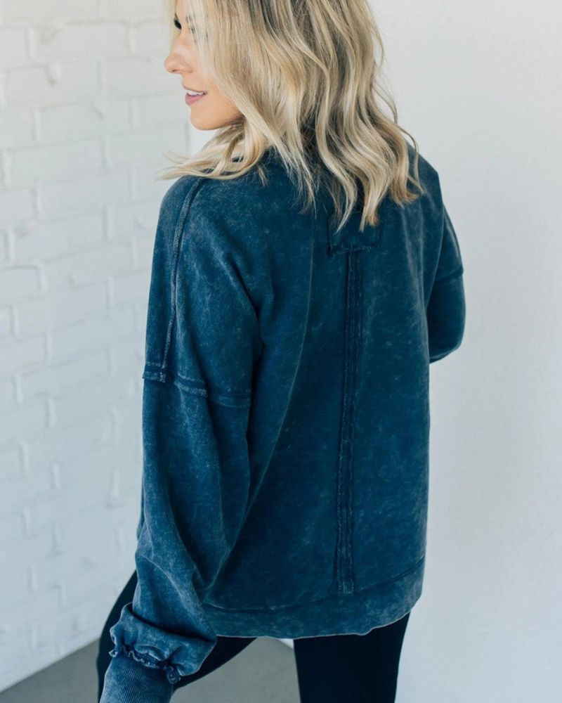 Stilla | Fransk Frotté Syrevasket Pullover
