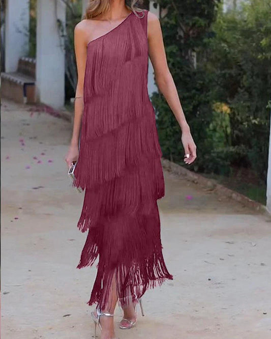 Stilla | Elegant Kjole Med Frynser