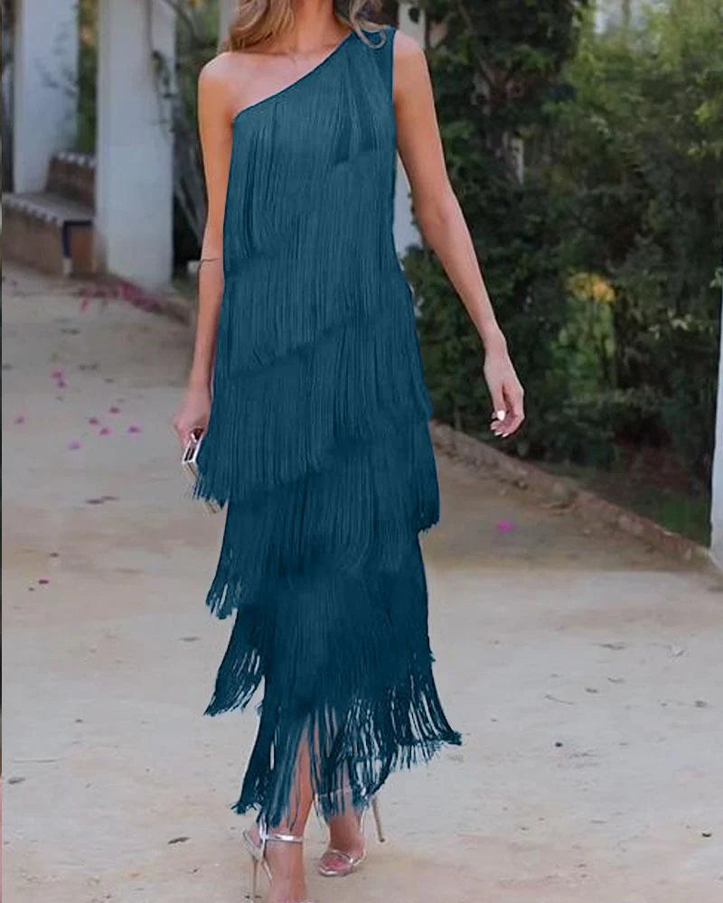Stilla | Elegant Kjole Med Frynser
