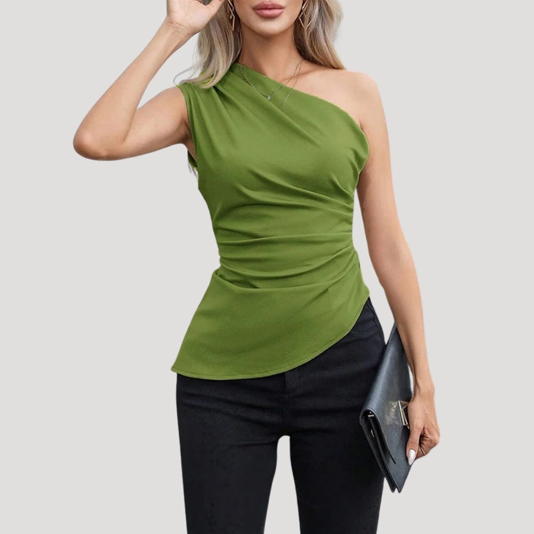 Stilla | Elegant En Skulder Rynket Top
