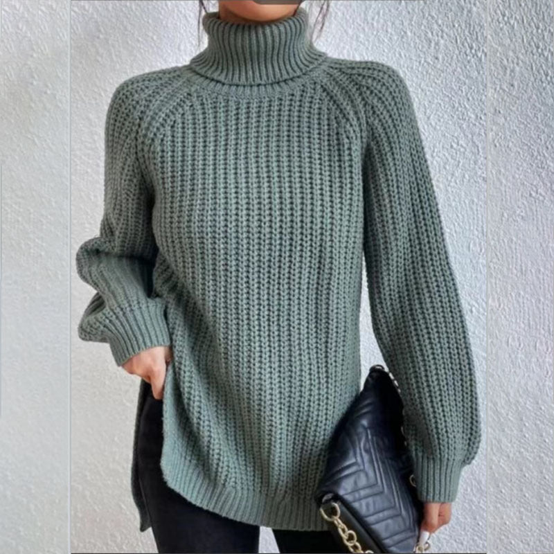 Stilla | Turtleneck Pullover med Split Design