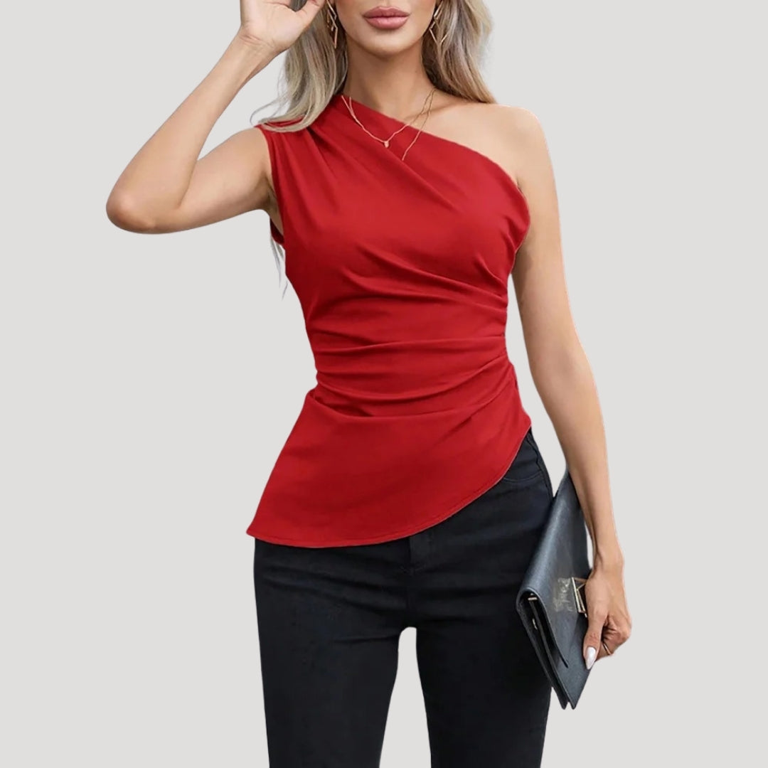 Stilla | Elegant En Skulder Rynket Top