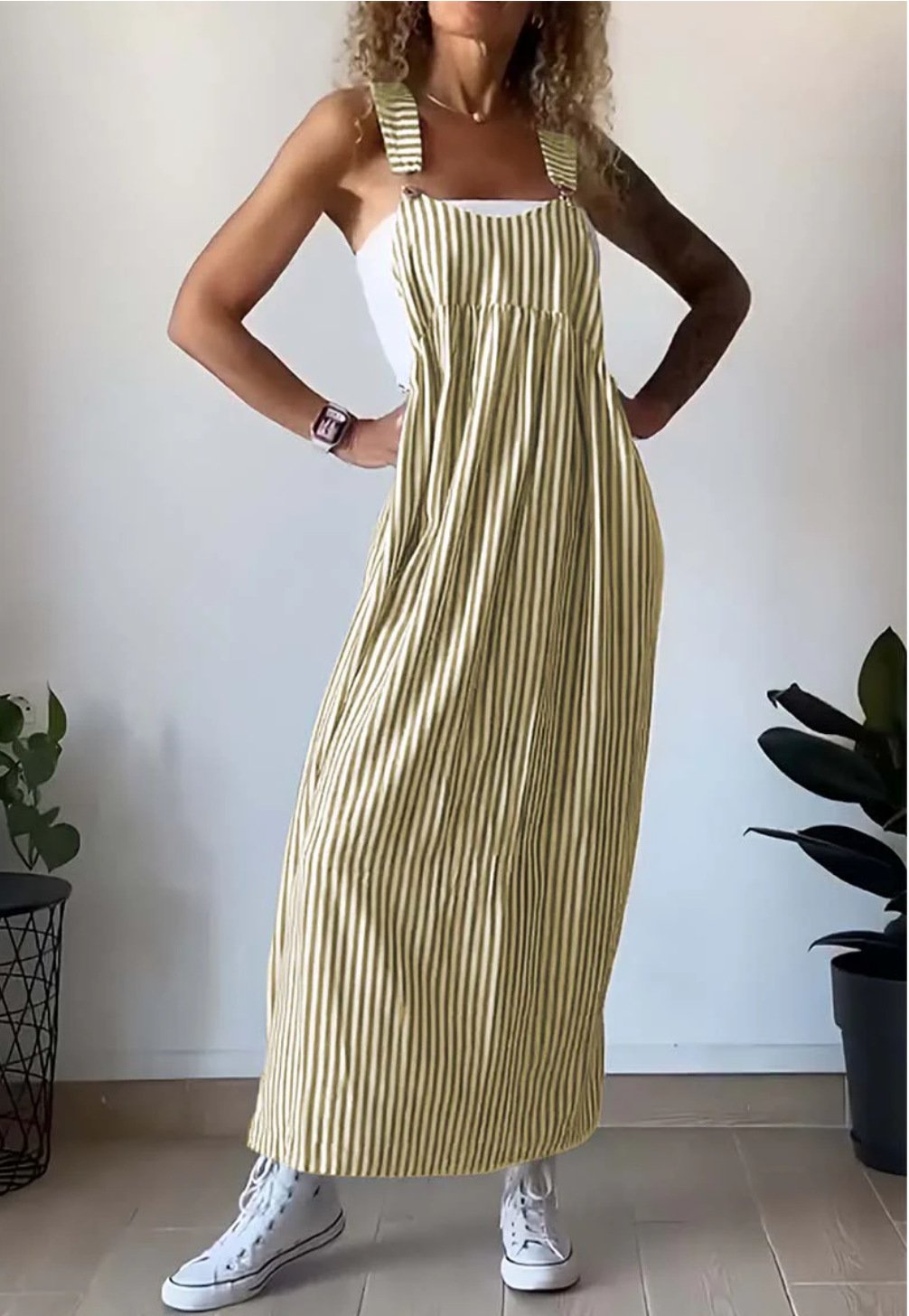 Stilla | Stribet Fritid Jumpsuit