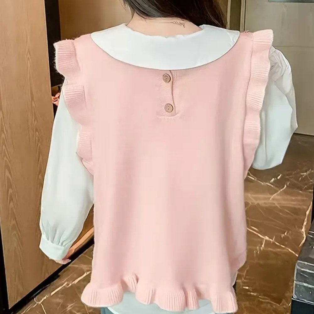 Stilla | Udenærmet Strikvest med Sløjfe til Damer