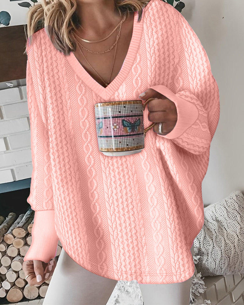 Stilla | Bred Skåret V-hals sweater