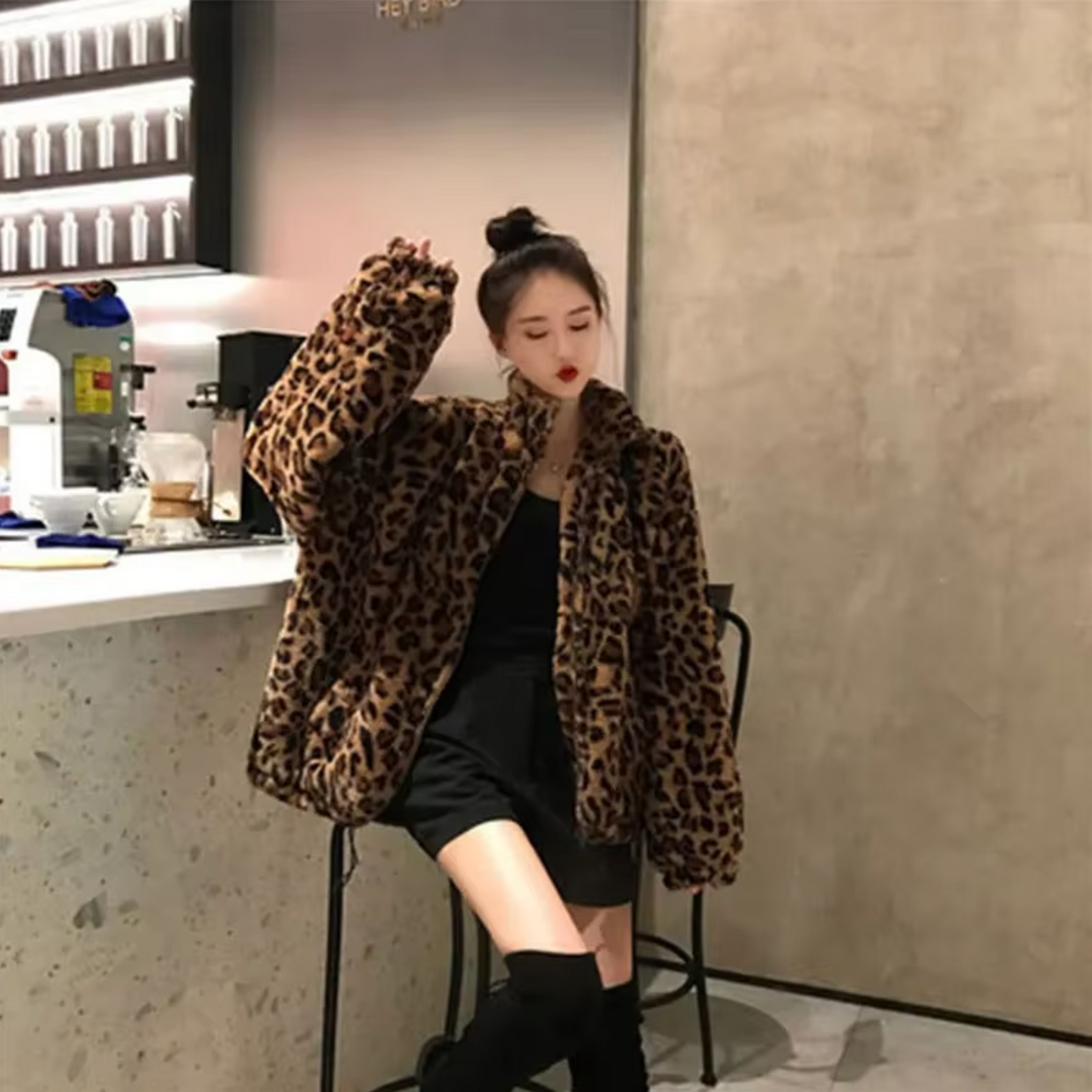 Stilla | Leopardprint Jakke Med Lynlås