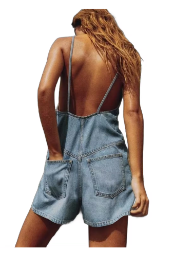 Stilla | Jumpsuit Af Denim Stropper