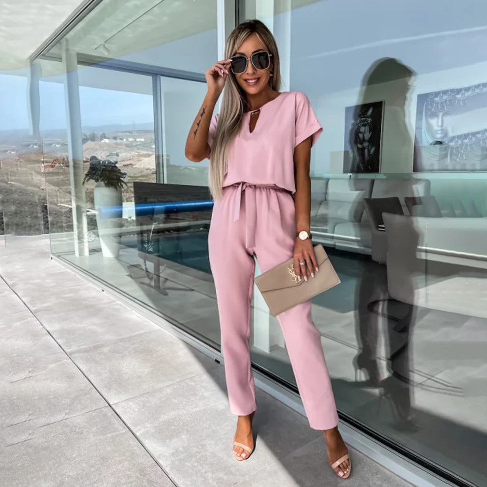 Stilla | Chic Jumpsuit med Delikat Sløjfedetalje