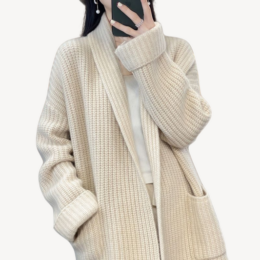Stilla | Dame Lang Strikcardigan Pullover