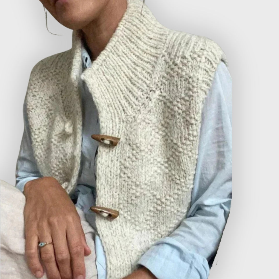 Stilla | Sofistikeret Ærmeløs Strikvest