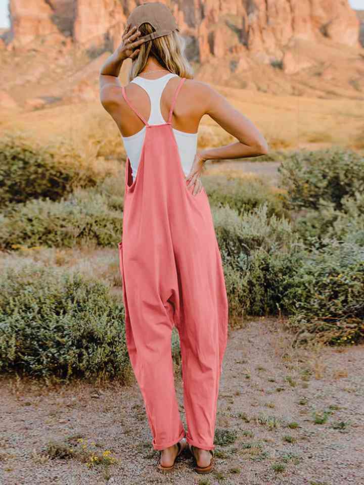 Stilla | Tag Full Size Udenær V-hals Lommer Jumpsuit