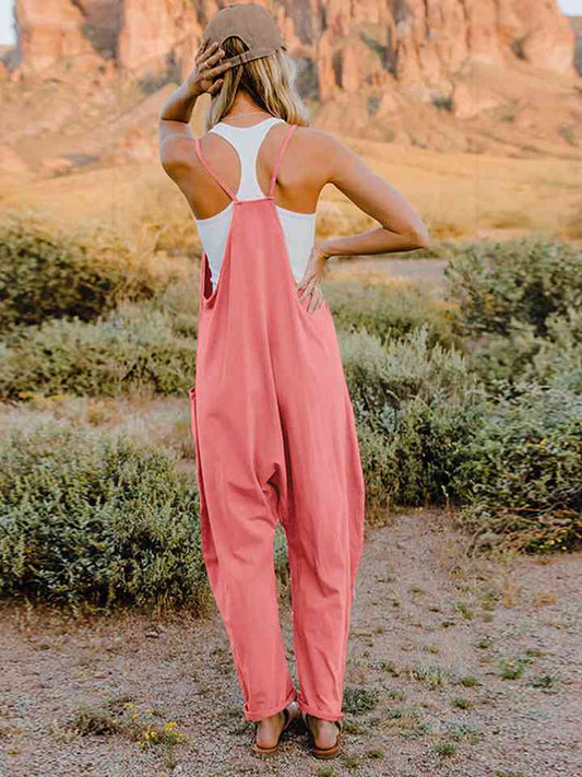 Stilla | Tag Full Size Udenær V-hals Lommer Jumpsuit