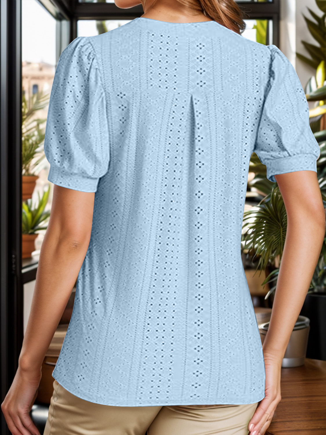 Stilla | Notched Kortærmet Bluse