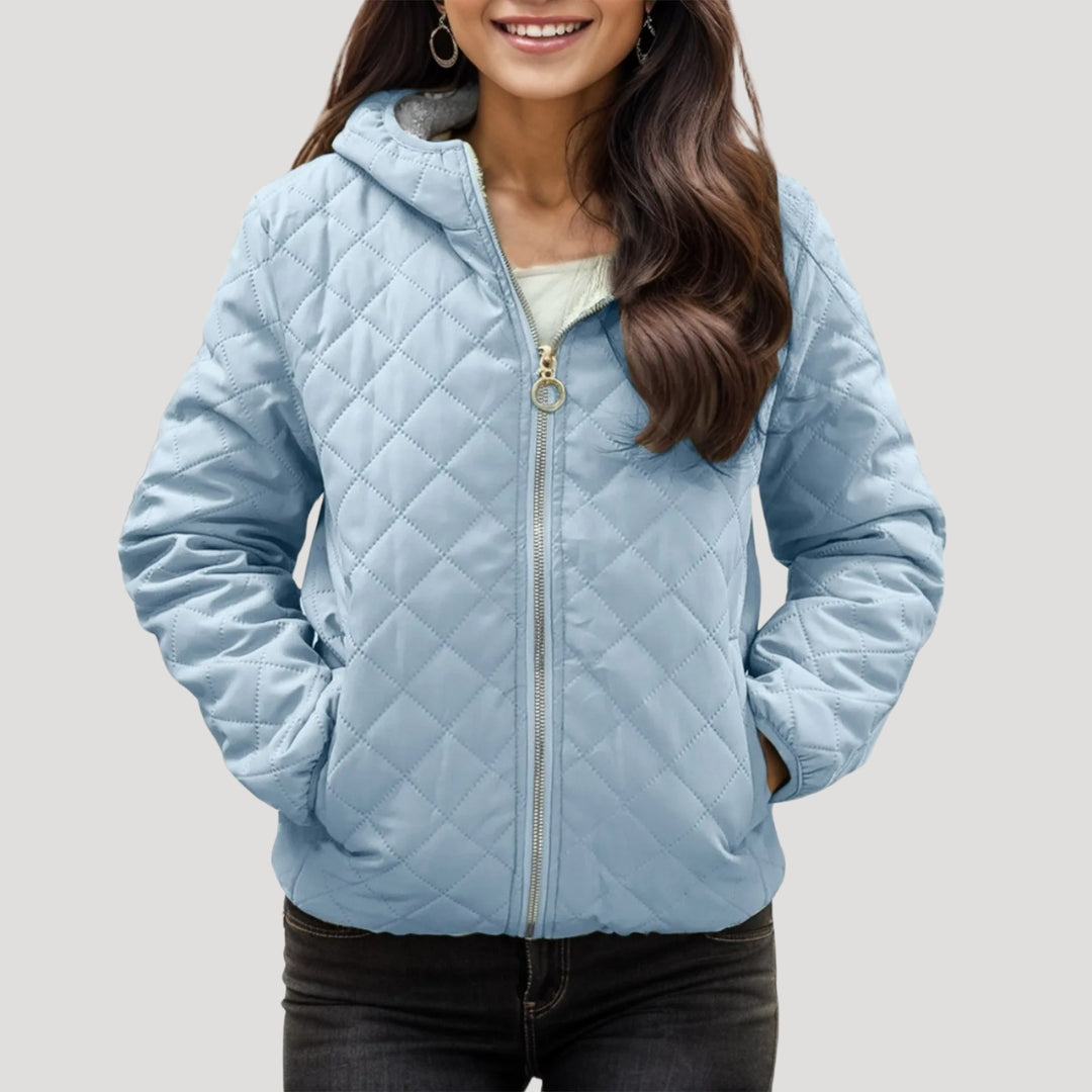 Stilla | Quilted Zip up Hooded Jacket
