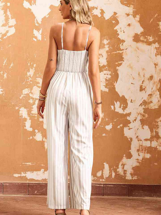 Stilla | Tie Front Wide Leg Jumpsuit