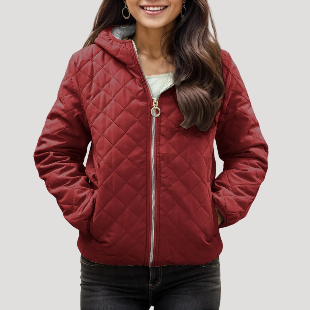 Stilla | Quilted Zip up Hooded Jacket