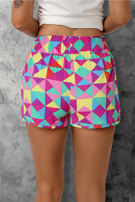 Stilla | Blok Elastisk Talje Shorts