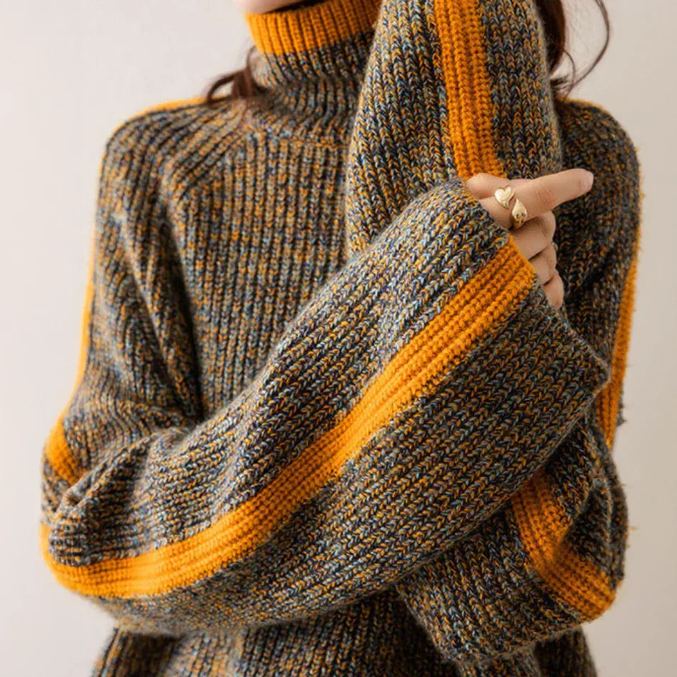 Stilla | Eksklusiv Rullekravepullover Fra Mar