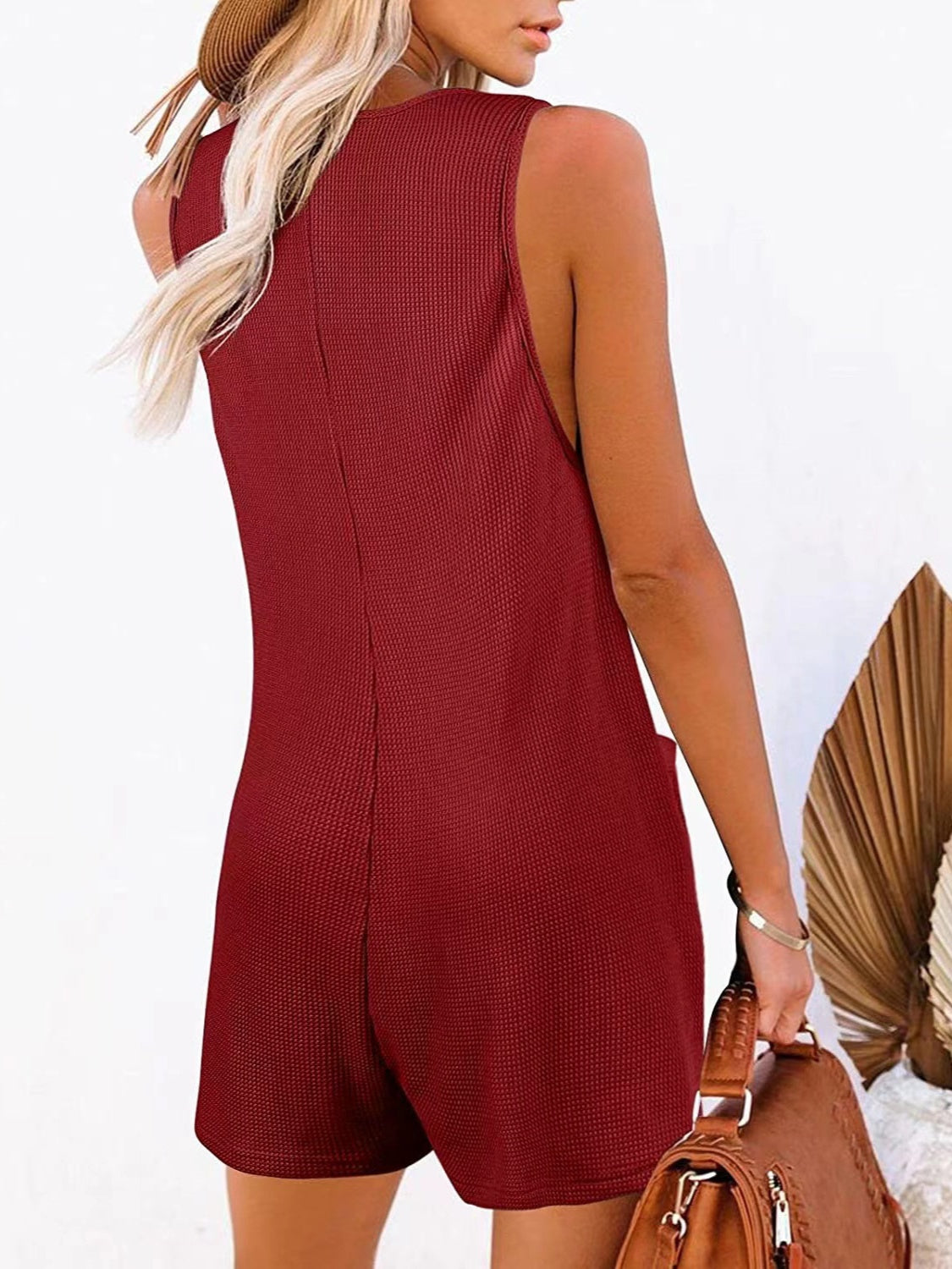 Stilla | Størrelse Lomme Scoop Hals Ærmeløs Jumpsuit