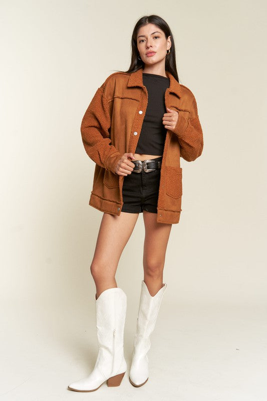 Stilla | Pels- Og Suede Jakke