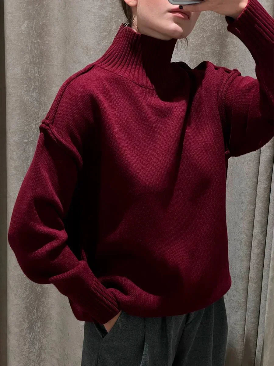 Stilla | Trendy Rullekravesweater Til Kvinder I Fin Strik
